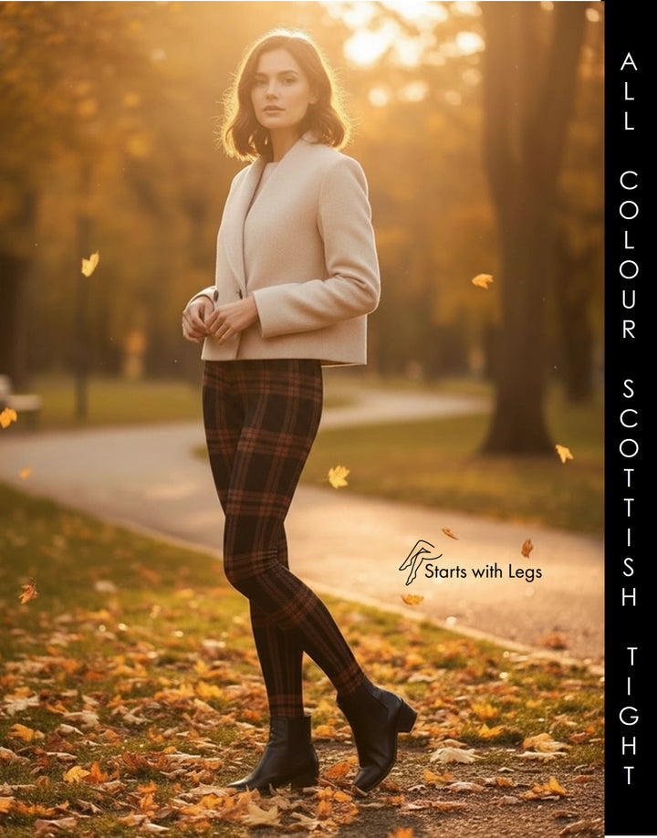 Oroblu All Colours Scottish Tight Black/Sienna VOBC67908 Sale