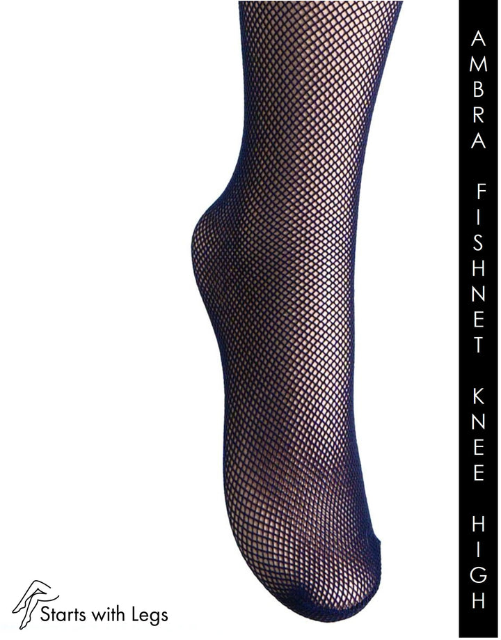 Trasparenze Ambra Micronet Knee Highs Blu