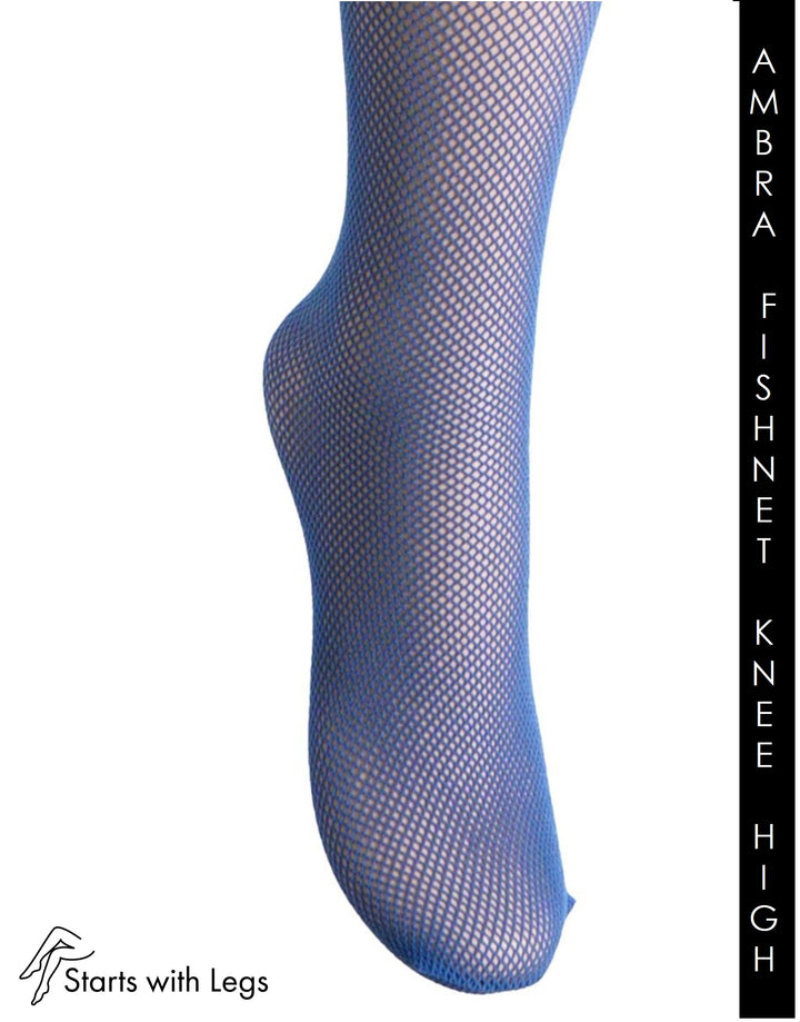 Trasparenze Ambra Micronet Knee Highs Bluette