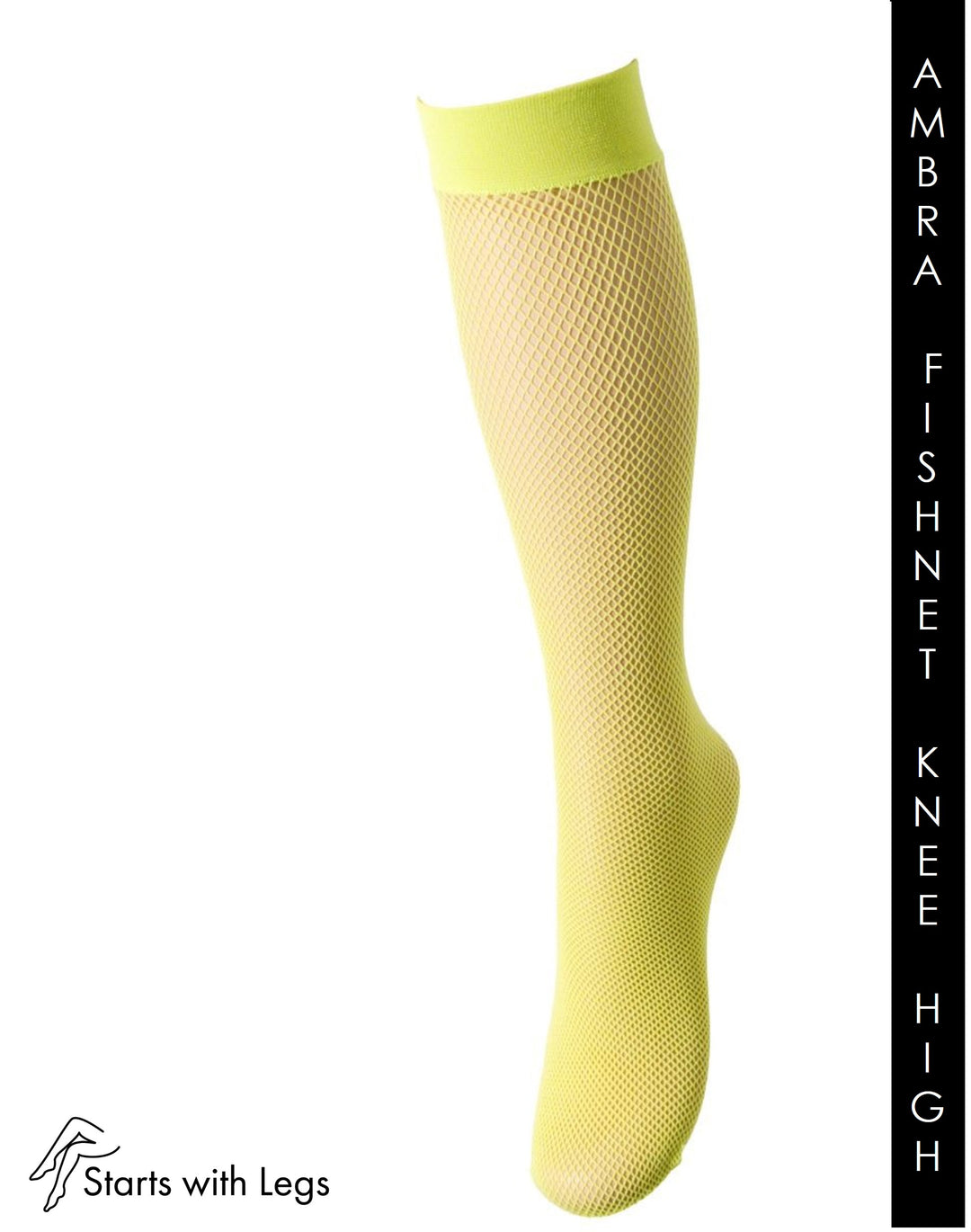 Trasparenze Ambra Micronet Knee Highs Citron