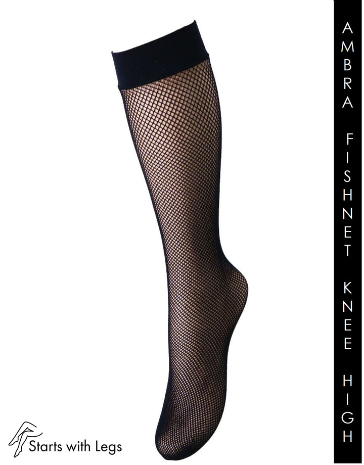 Trasparenze Ambra Micronet Knee Highs Nero
