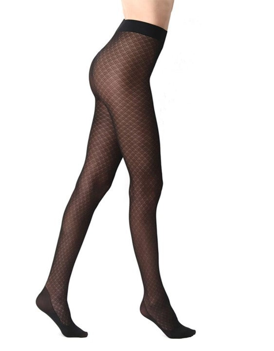 Oroblu Bio Fashion Black Pyramid Sneaker Tights Black VOBC67125 Sale