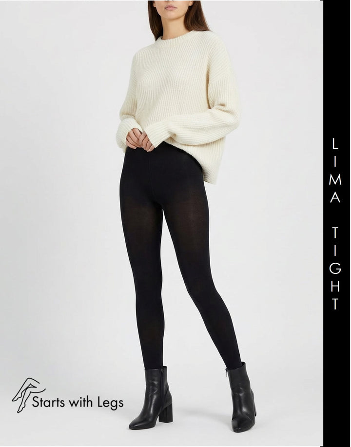 Cette Lima Cashmere Wool 150 Denier Tight Black