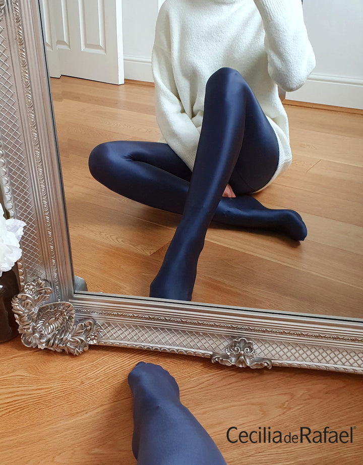 CDR Sale 150 Denier Uppsala Wet Look Tights 28150 Azulon