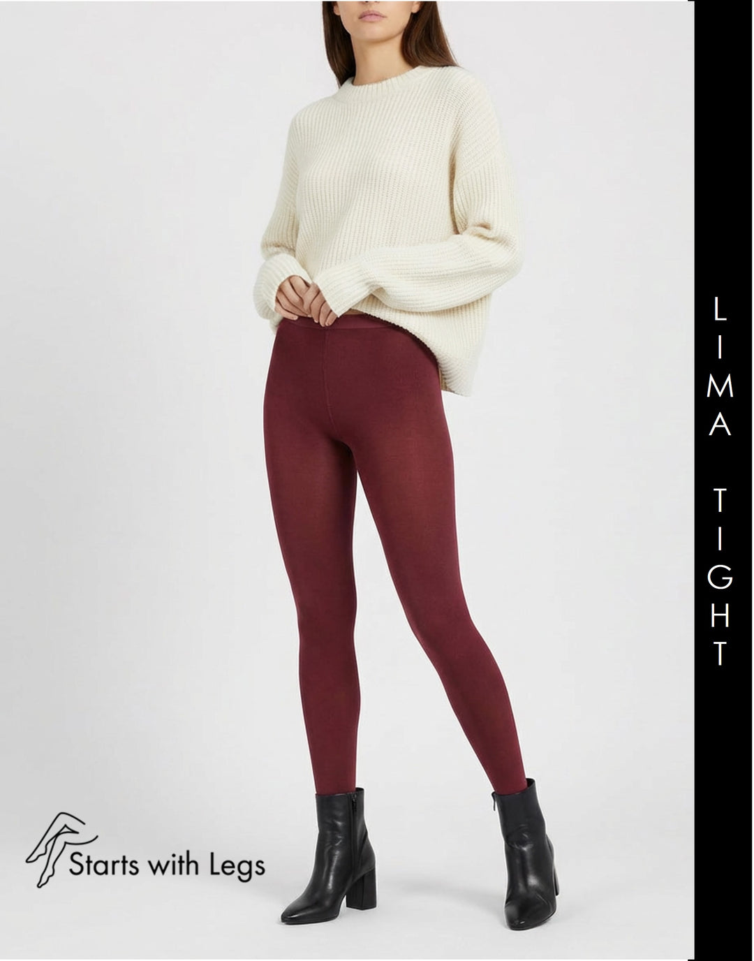 Cette Lima Cashmere Wool 150 Denier Tight Cardinal