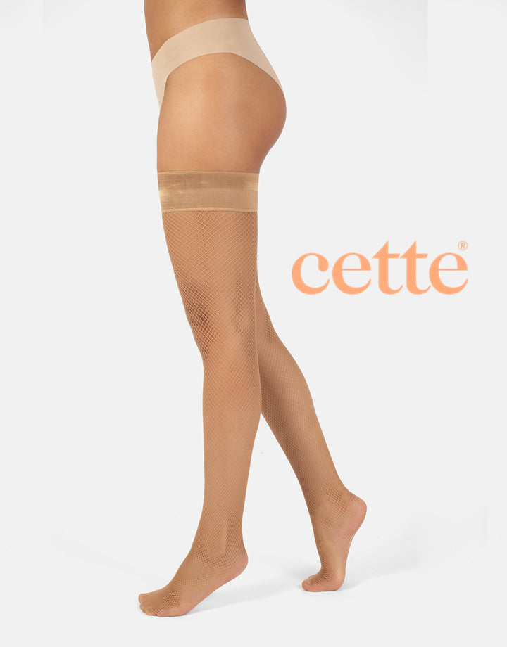 Cette Bahamas Fishnet Stay Ups Natural SALE