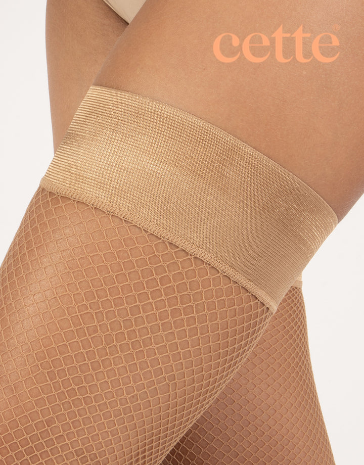 Cette Bahamas Fishnet Stay Ups Natural SALE