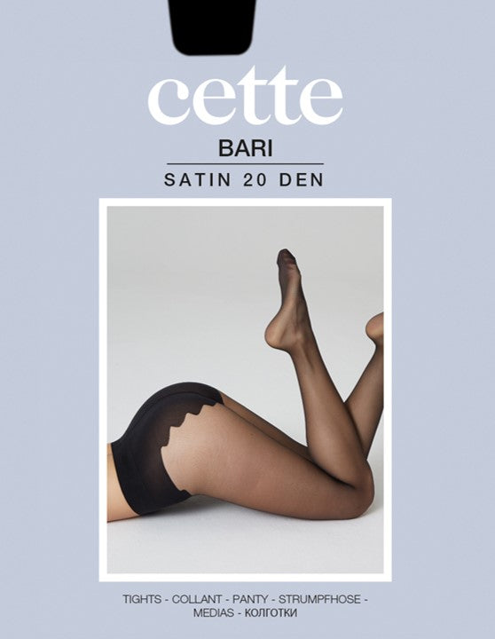 Cette Bari 20 Denier Sheer Tight with Bikini Brief Black