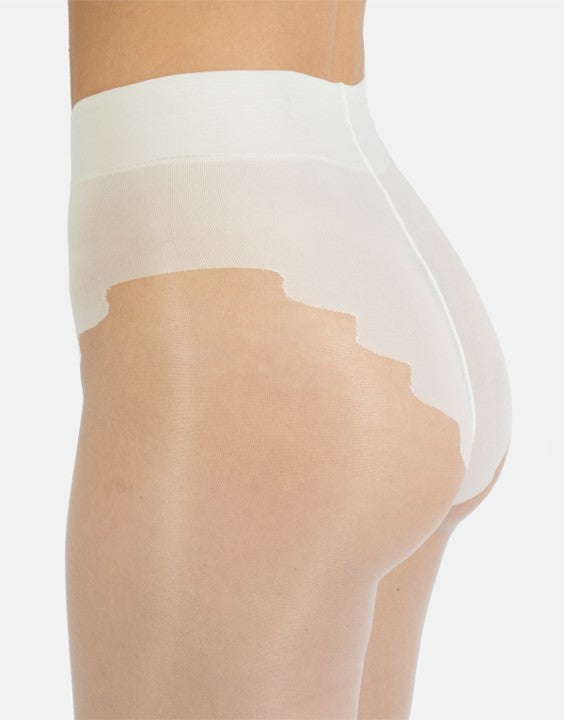 Cette Bari 20 Denier Sheer Tight with Bikini Brief White