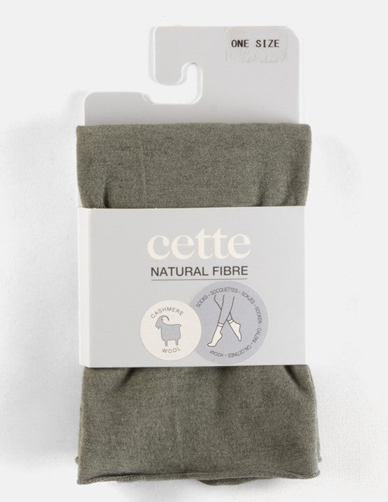 Cette Altai Cashmere Knee High Loose Top Sock Caster Grey 241-177