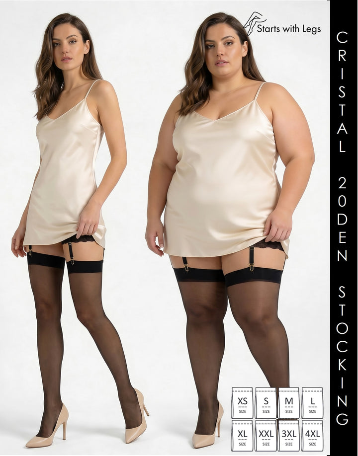 Cette Cristal 20 Denier Stockings Black
