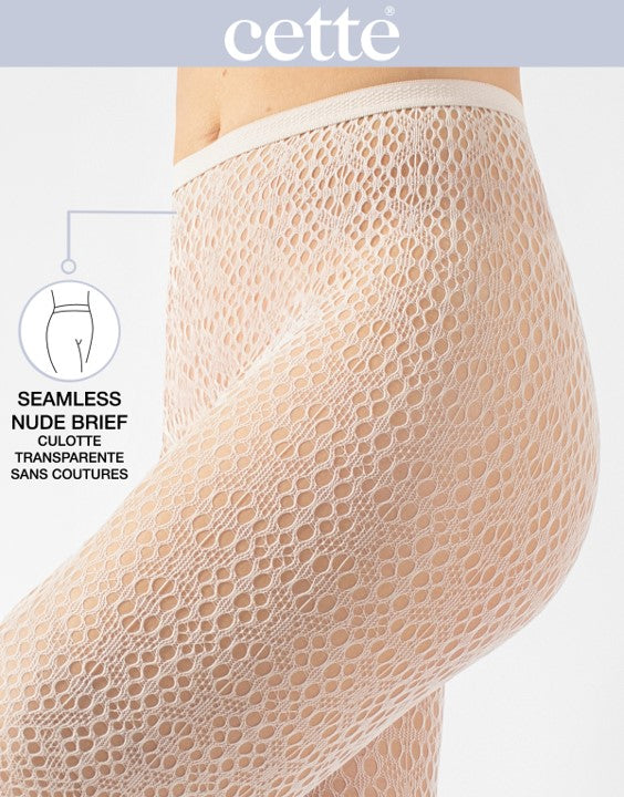 Cette Crotchet Openwork Tight White 445-608