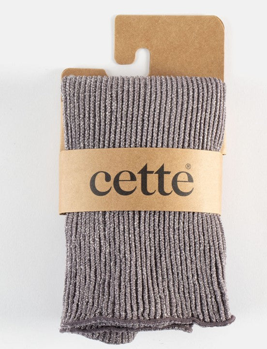 Cette Sirio Glitter Ribbed Knee High Sock Excalibur 278-179