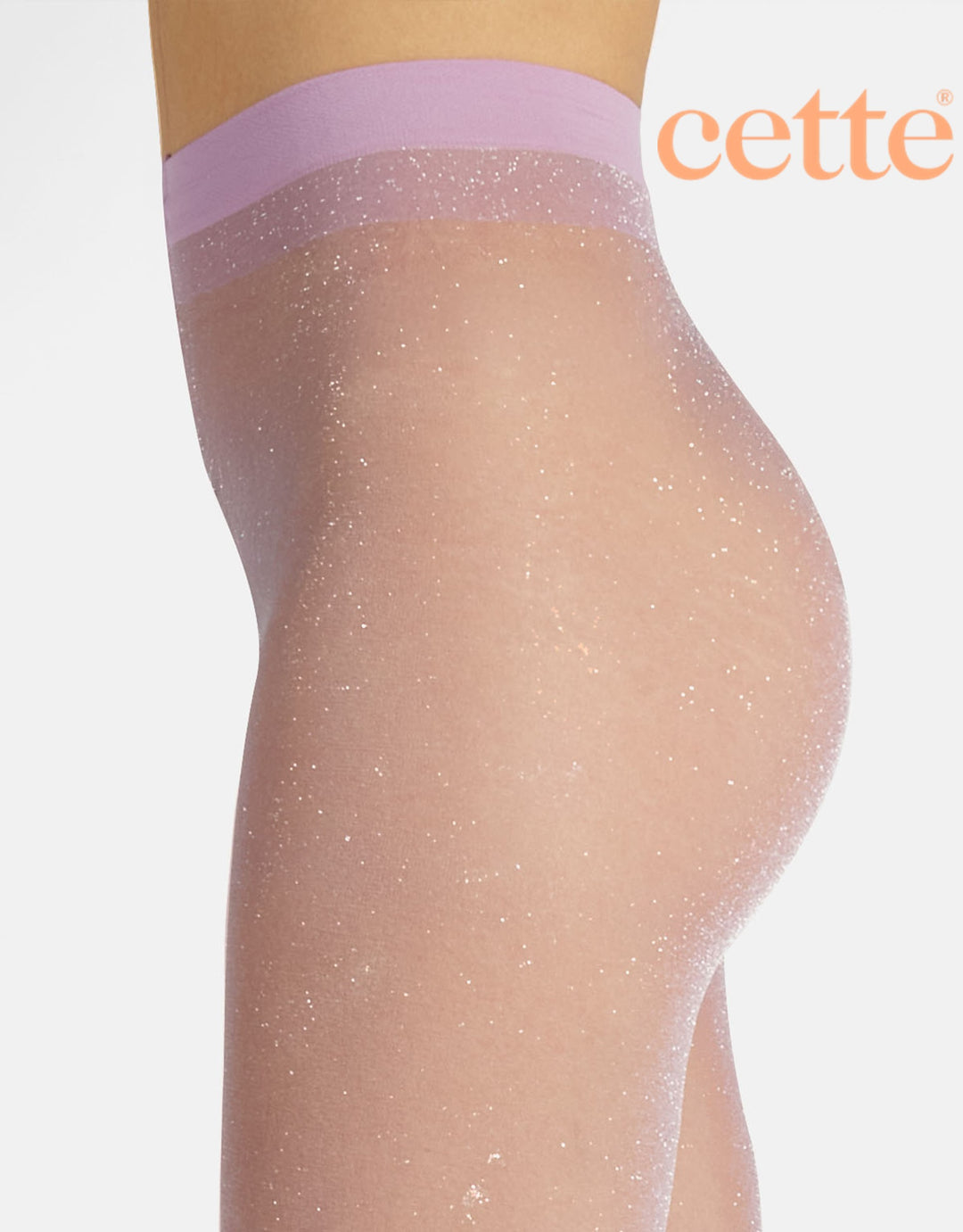Cette Hollywood Shiny Lurex Glitter Tight Mulberry/Silver