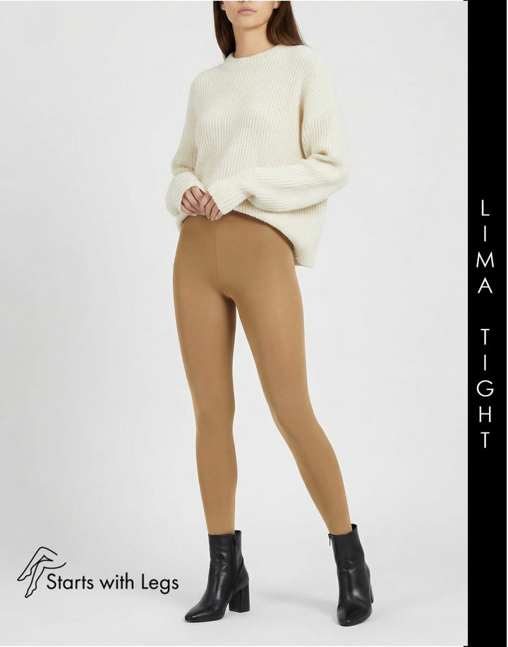 Cette Lima Cashmere Wool 150 Denier Tight Wood Smoke
