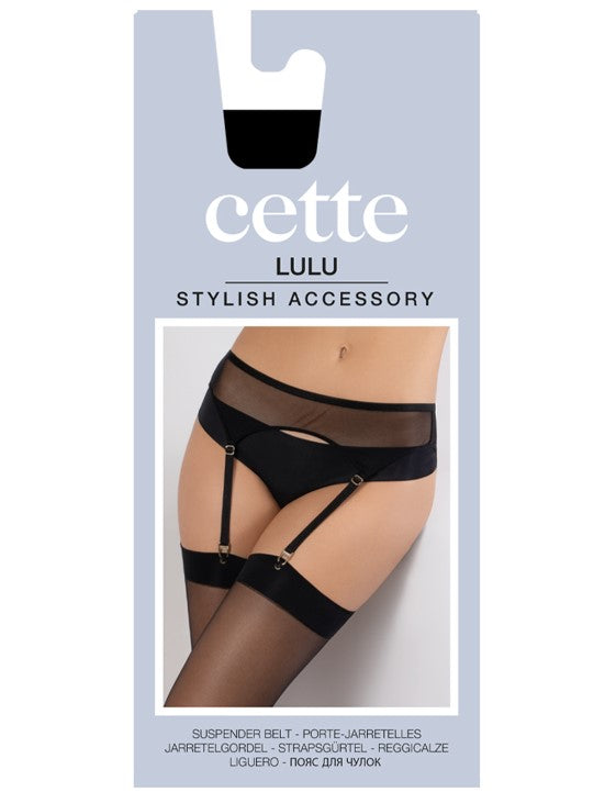 Cette Lulu Wide Suspender Belt U300 902 Black