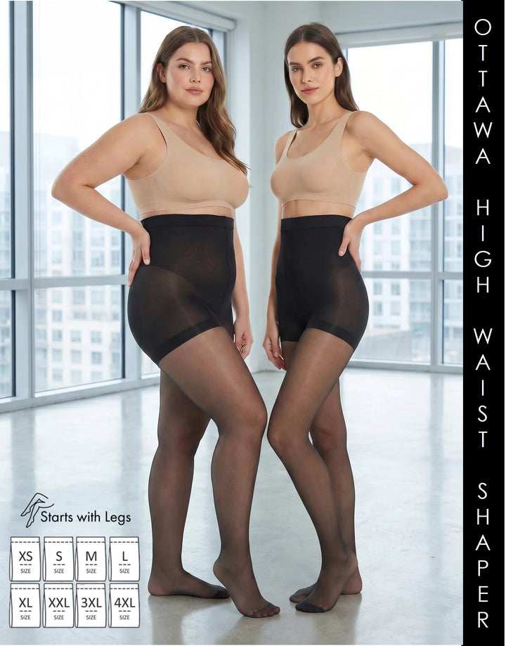 Cette Ottawa High Waist Shaper Tights Black 764-902
