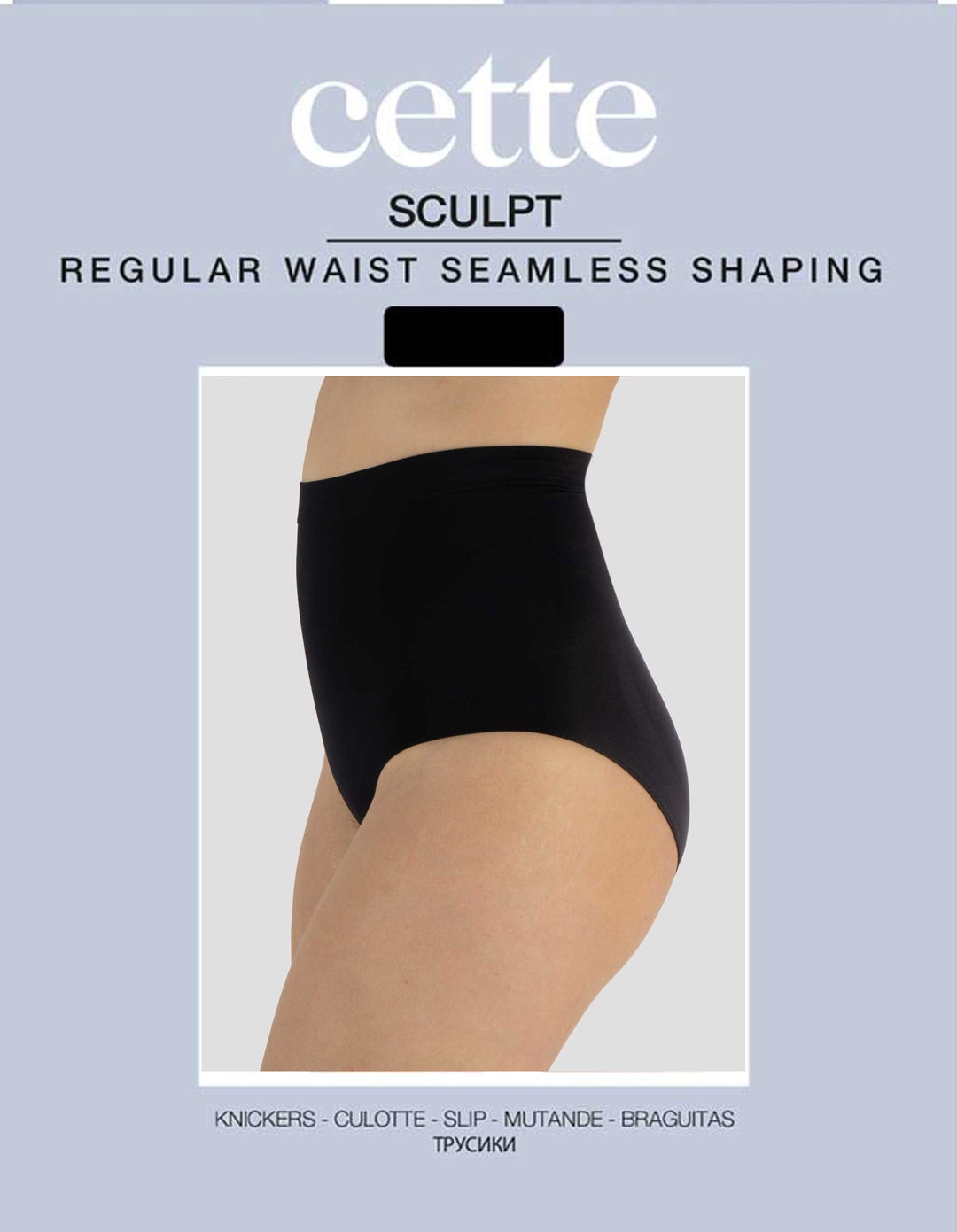 Cette Sculpt Regular Waist Seamless Shaping Knickers Black 547-12