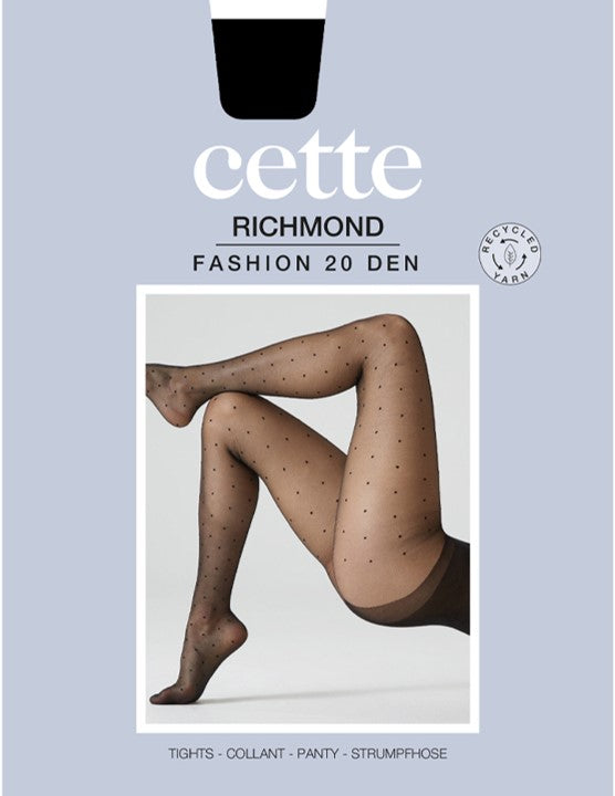 Cette ECO Richmond Polka Dot 20 Denier Tight Black