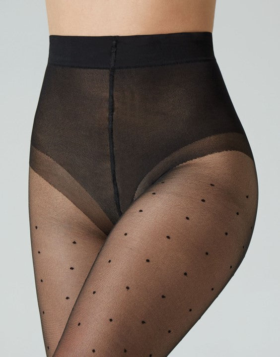 Cette ECO Richmond Polka Dot 20 Denier Tight Black