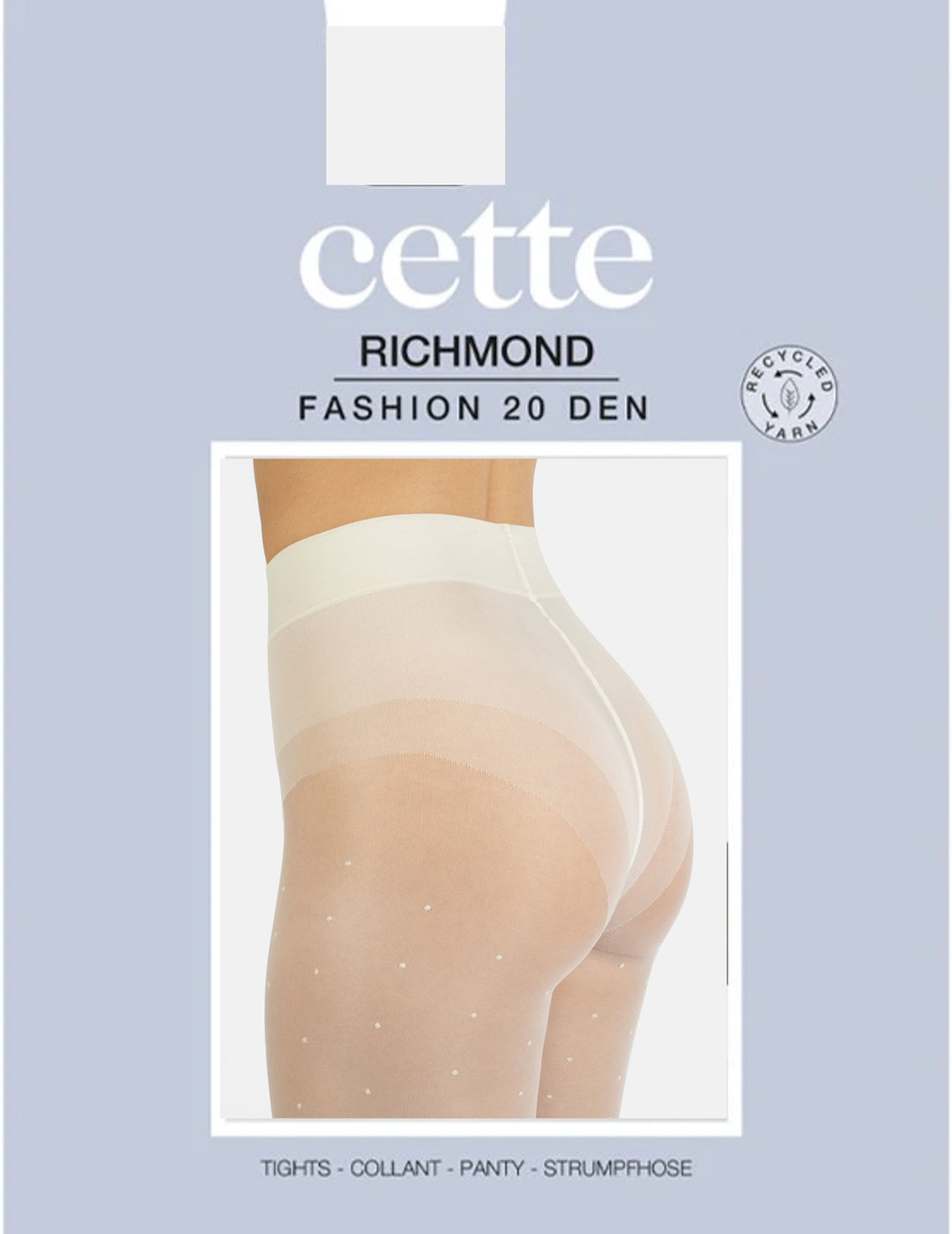 Cette Richmond Polka Dot 20 Denier Tight Off White