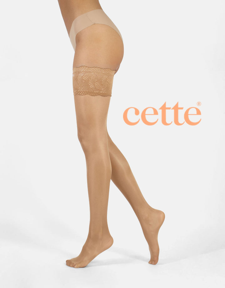 Cette Versailles Sheer Stay Ups Natural