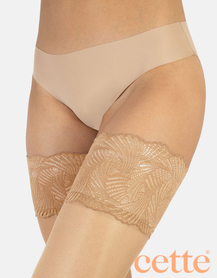 Cette Versailles Sheer Stay Ups Natural