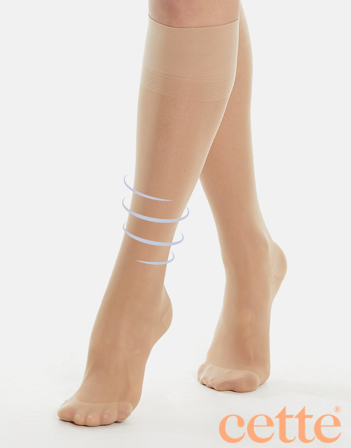 Cette Active Support 70 Knee Highs Natural S200-804