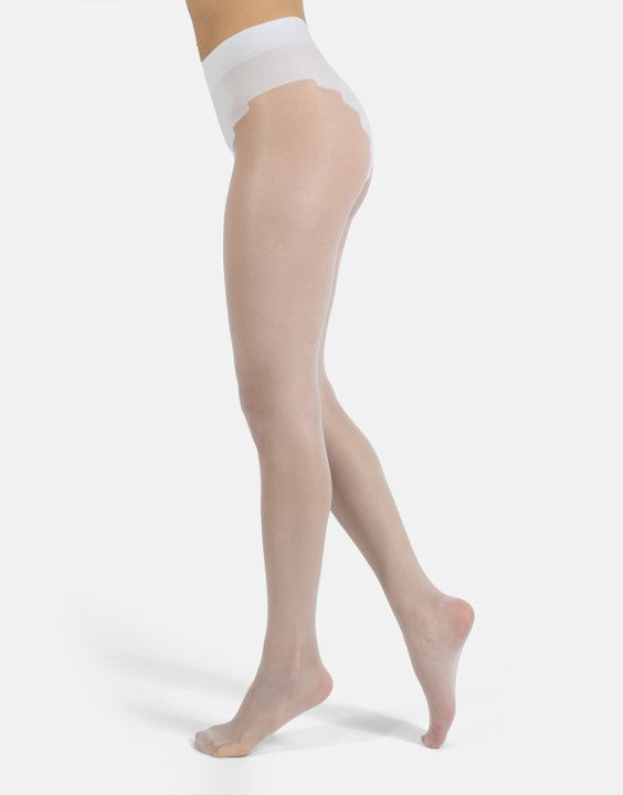 Cette Bari 20 Denier Sheer Tight with Bikini Brief White