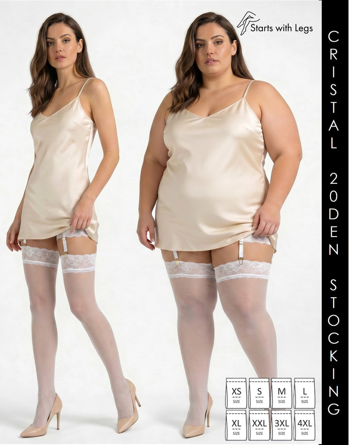 Cette Cristal 20 Denier Stockings White