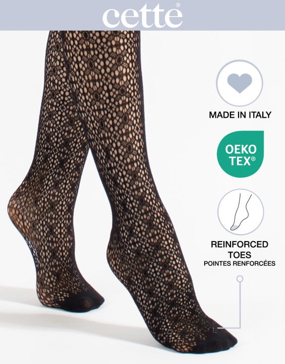 Cette Crotchet Openwork Tight Black 445-902