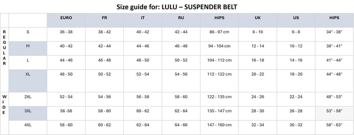 Cette Lulu Wide Suspender Belt U300 902 Black