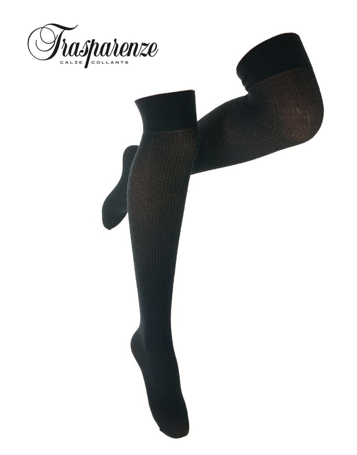 Trasparenze Dora Woolen Over the Knee High Sock Fumo