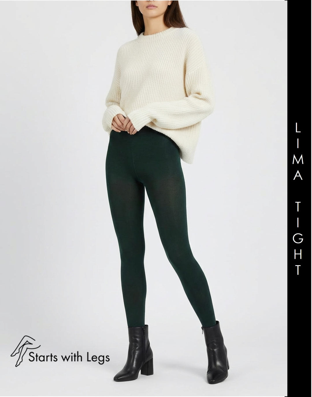 Cette Lima Cashmere Wool 150 Denier Tight Emerald