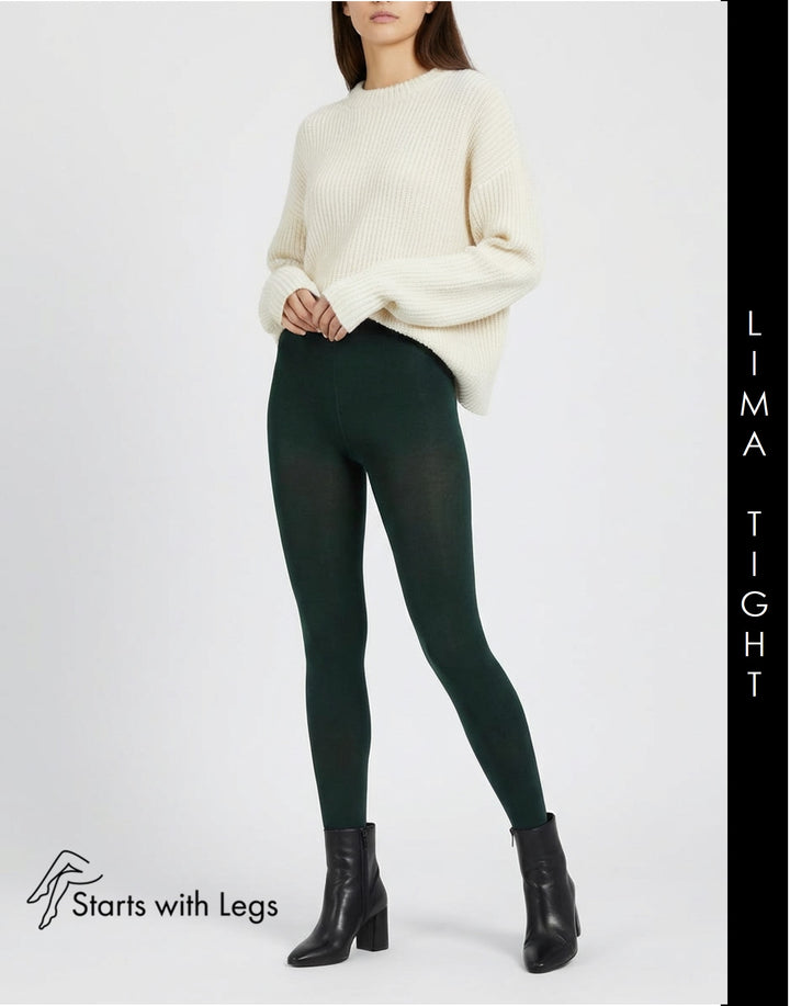 Cette Lima Cashmere Wool 150 Denier Tight Emerald