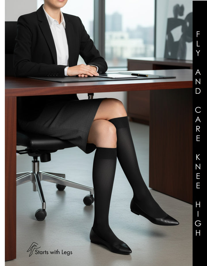 Kunert Fly &amp; Care 40 Supportive Knee High Black 198900 Sale