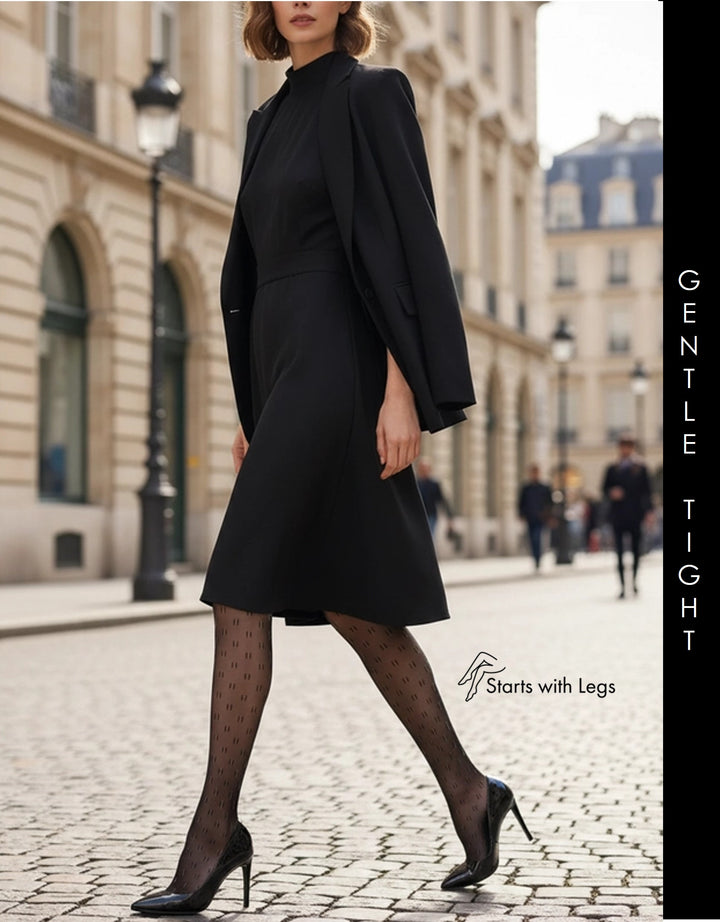 Oroblu Gentle Tights Black/Camel VOBC67913 Sale