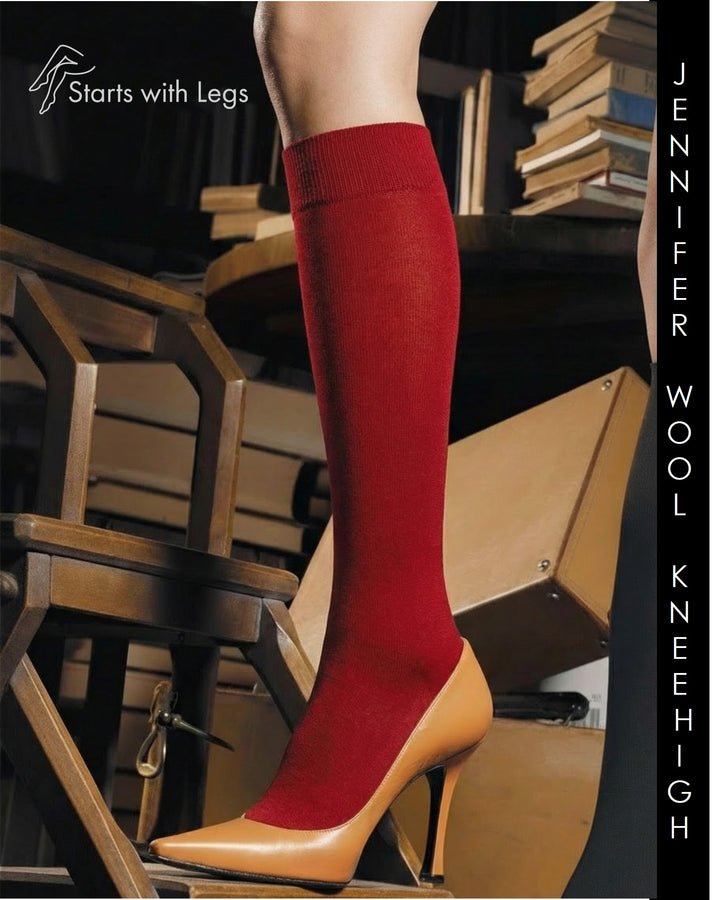 Trasparenze Jennifer Wool Knee High Socks Rubino