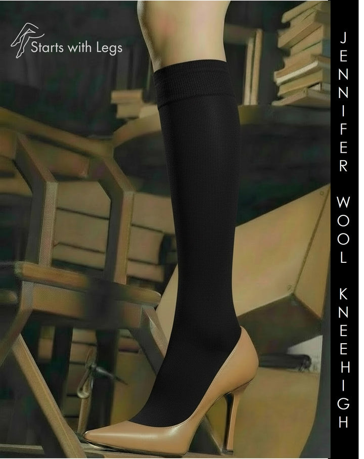 Trasparenze Jennifer Wool Knee High Socks Nero