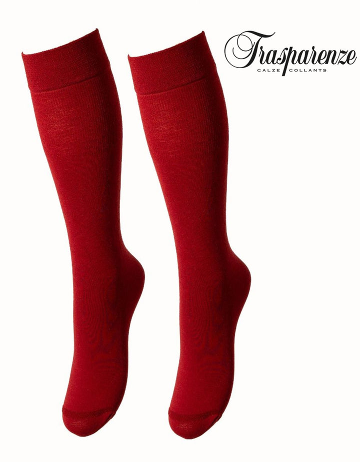 Trasparenze Jennifer Wool Knee High Socks Rubino