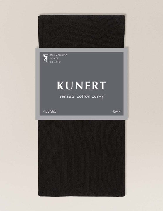 Kunert Plus Size Sensual Cotton Curvy Tights Black 399500 Sale