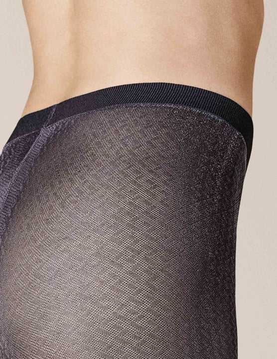 Kunert Fashion Zig Zag Tights Aubergine 374510 Sale