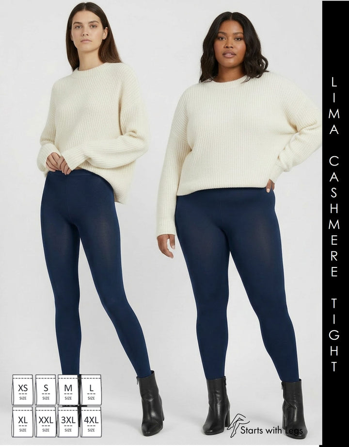 Cette Lima Cashmere Wool 150 Denier Tight Navy Blue