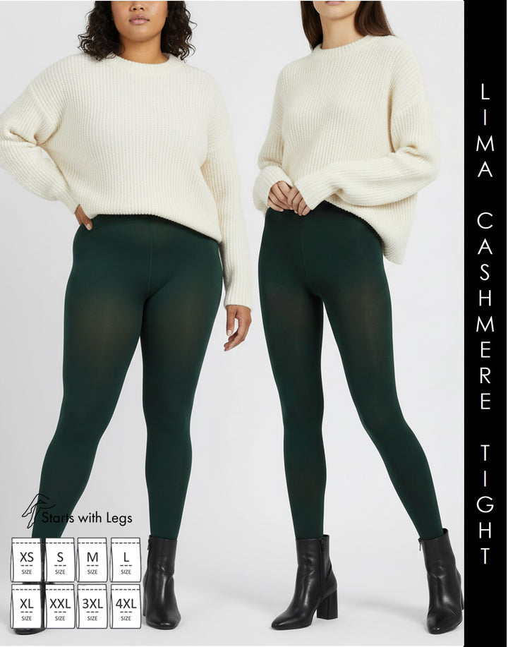 Cette Lima Cashmere Wool 150 Denier Tight Emerald
