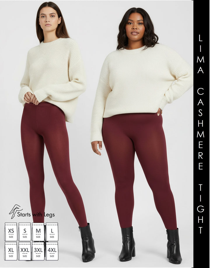 Cette Lima Cashmere Wool 150 Denier Tight Cardinal