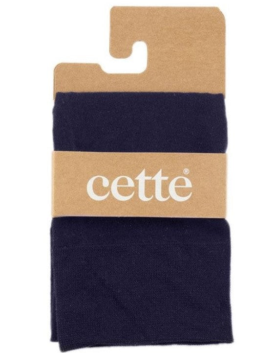 Cette Montreux 100Den Plus Size Cotton Knee Highs Navy 216-12
