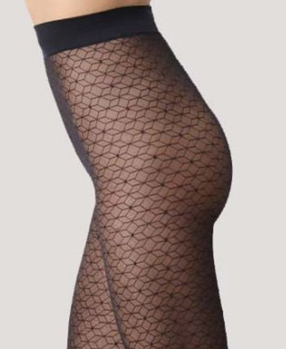 Oroblu Bio Fashion Motif Sneaker Tights Black VOBC67900 Sale