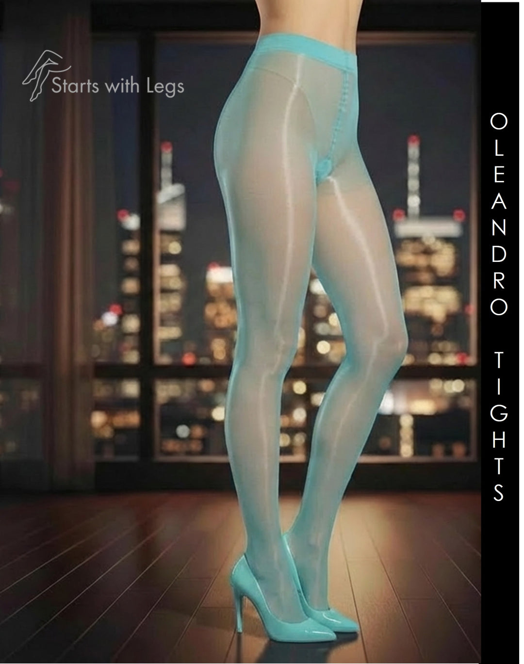 Trasparenze Oleandro 20 Denier Tights Acquamarine