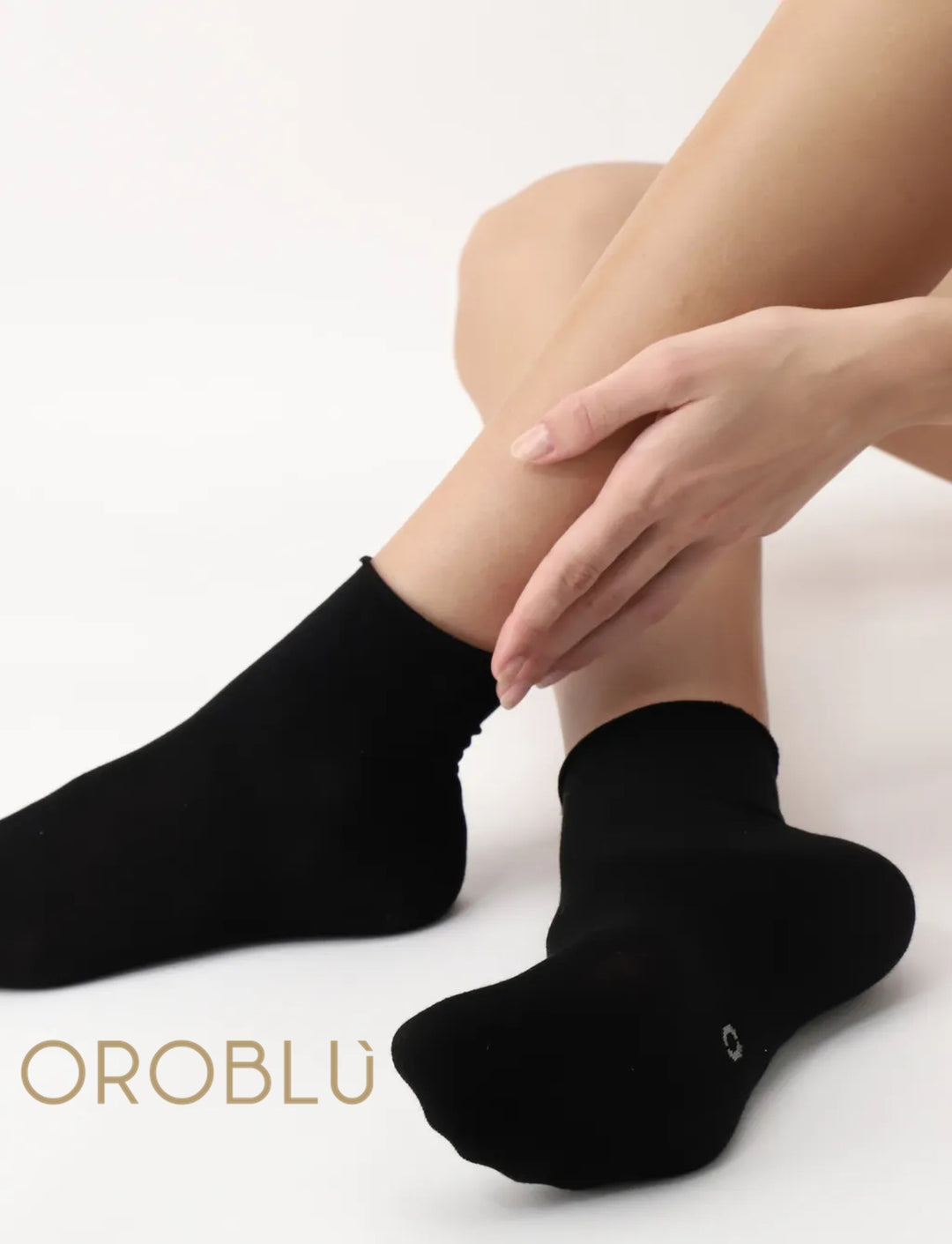 Oroblu Ankle Perfect Comfort Socks Black VOBC67421 Sale