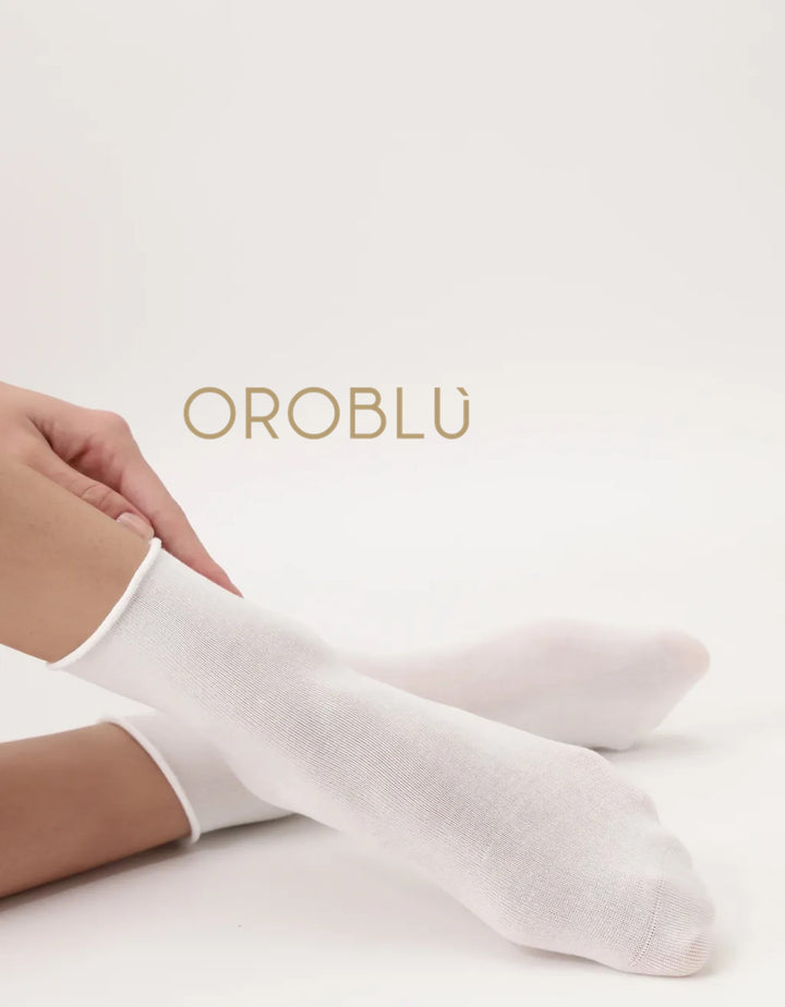 Oroblu Ankle Perfect Comfort Socks White VOBC67421 Sale